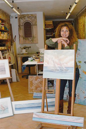 Sabrina Zappalà nel suo studio