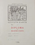 Diploma triennale "Maestro d'arte" Istituto d'Arte "Passaglia" di Lucca